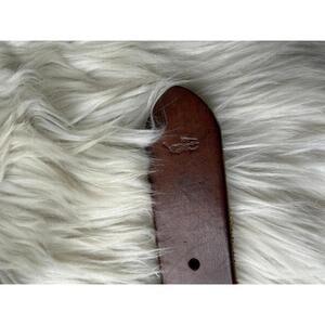 Polo Ralph Lauren Brown Leather Belt with Brass Buckle